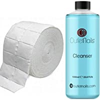 Los mejores  - Cleaner para Gel 1000ml Aroma Coco Azul + 500 Celulosas de Alta Calidad Precortadas-Eliminar la capa pegajosa de geles…